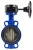 Затвор дисковый поворотный ABRA Ду100 Ру16 BUV-VF826D, межфланцевый, корпус - чугун, диск - чугун, редуктор, EPDM в Чебексарах